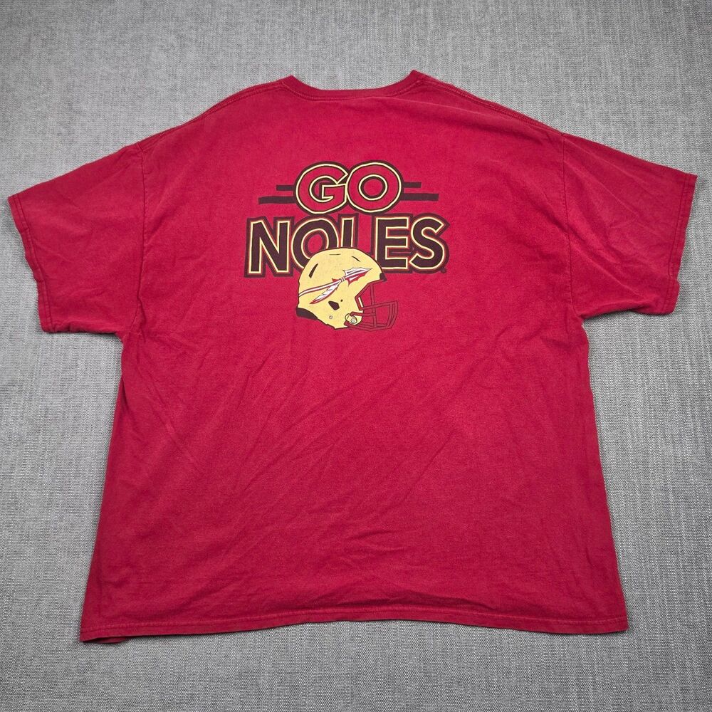 Florida State Seminoles Shirt Mens 3XL Red Go Noles Football Helmet Graphic Tee